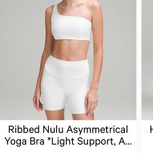Lululemon one shoulder ribbed bra